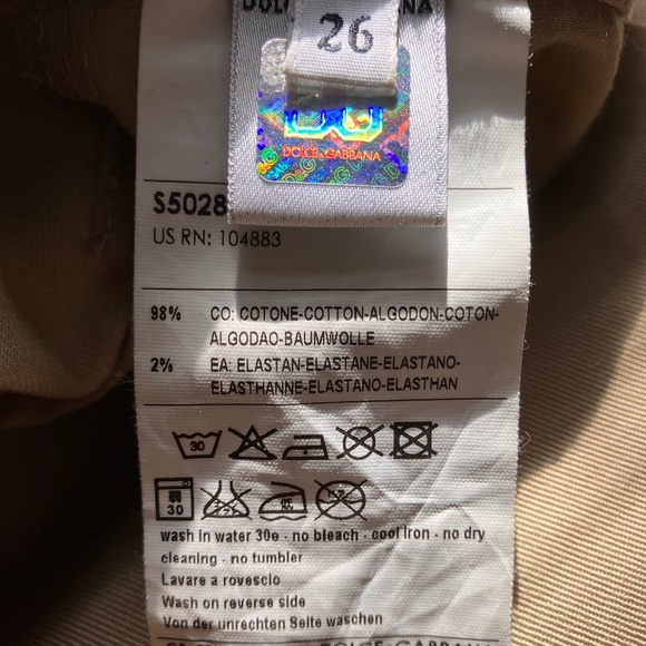 NEW D&G KHAKI BOOTCUT TROUSER - Picture 3 of 14